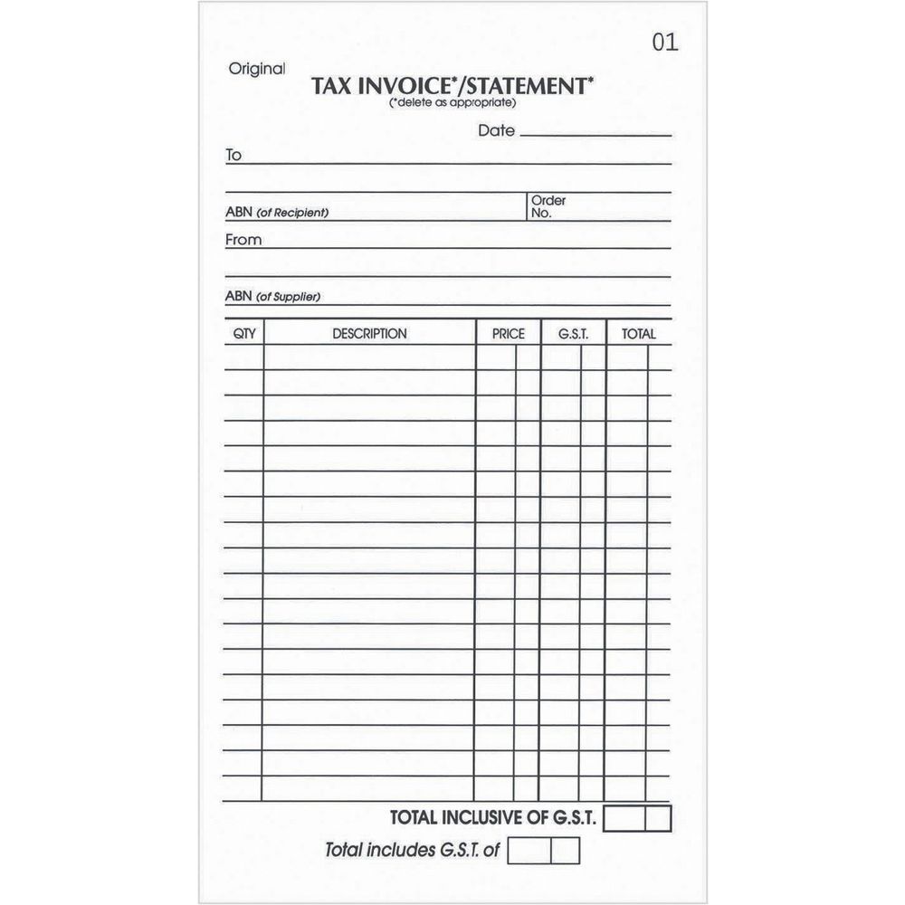 Olympic No.726 Carbonless Duplicate Invoice/Statement Book